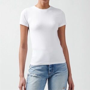 ATM Anthony Thomas Melillo White Short Sleeve Crewneck Tee